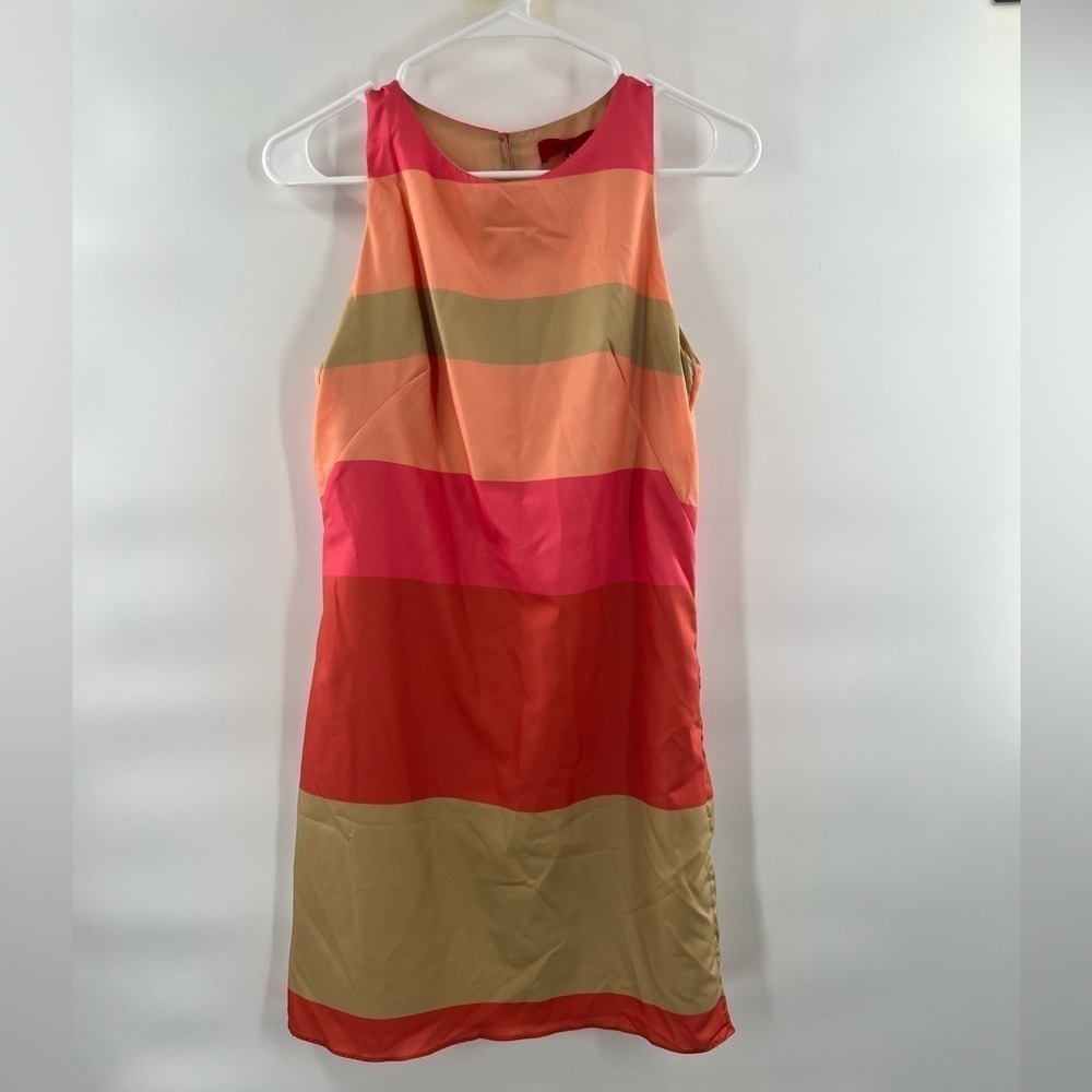 Red Saks Fifth Multicolored Sleeveless Dress Pink size S